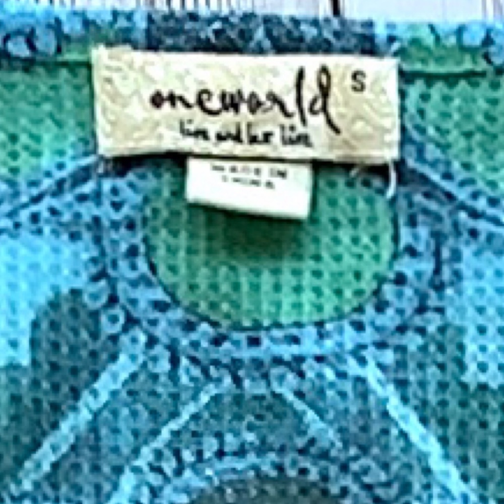 One World long sleeve embellished floral print top - Picture 3 of 4